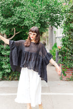 Mushroom Top in Black Linen Wool (RTS)