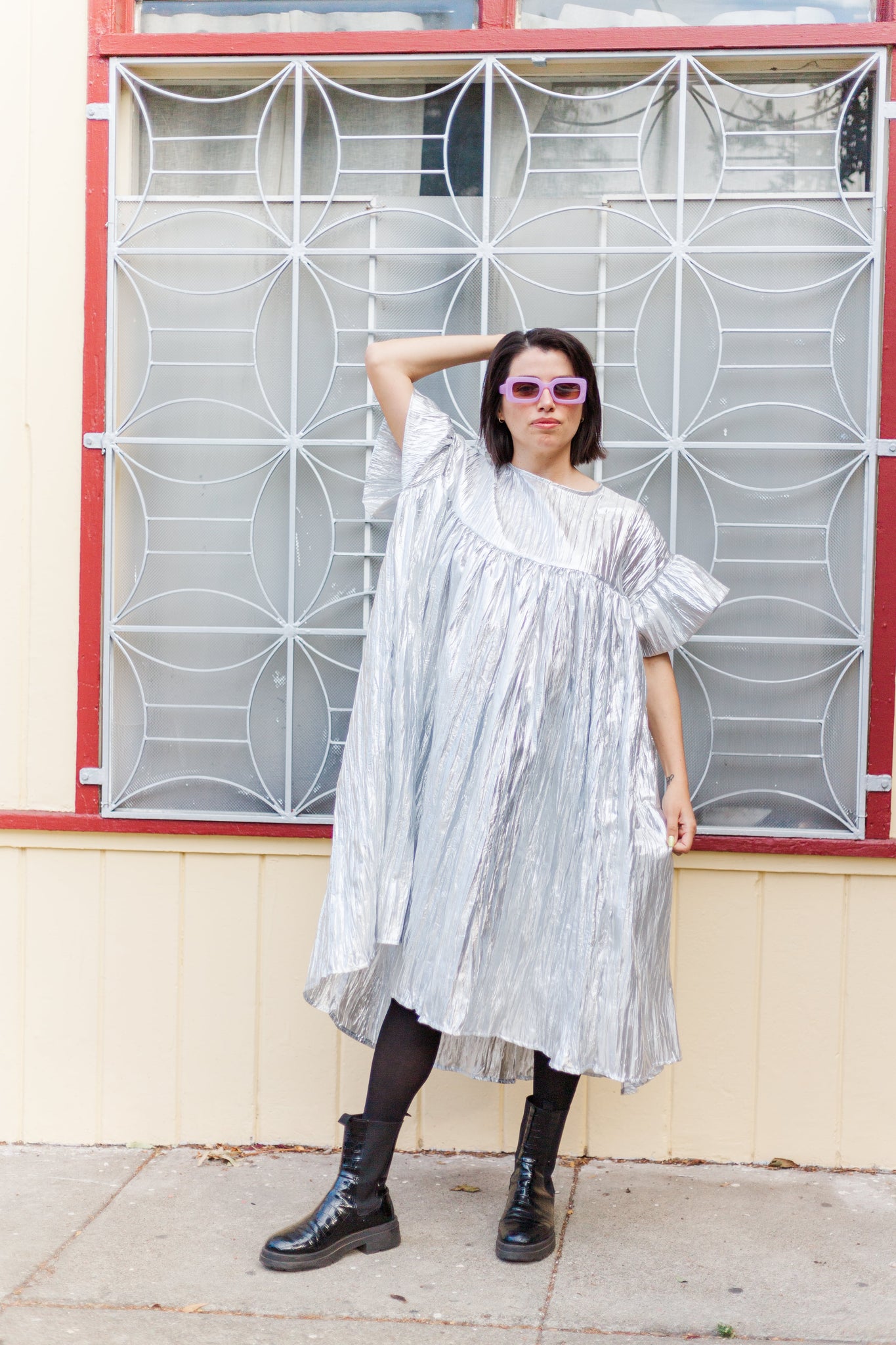 Silver Metallic Mushroom Dress – Nettle Studios