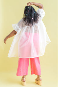 Mid Easy Pant in Bubble Gum Linen (RTS)