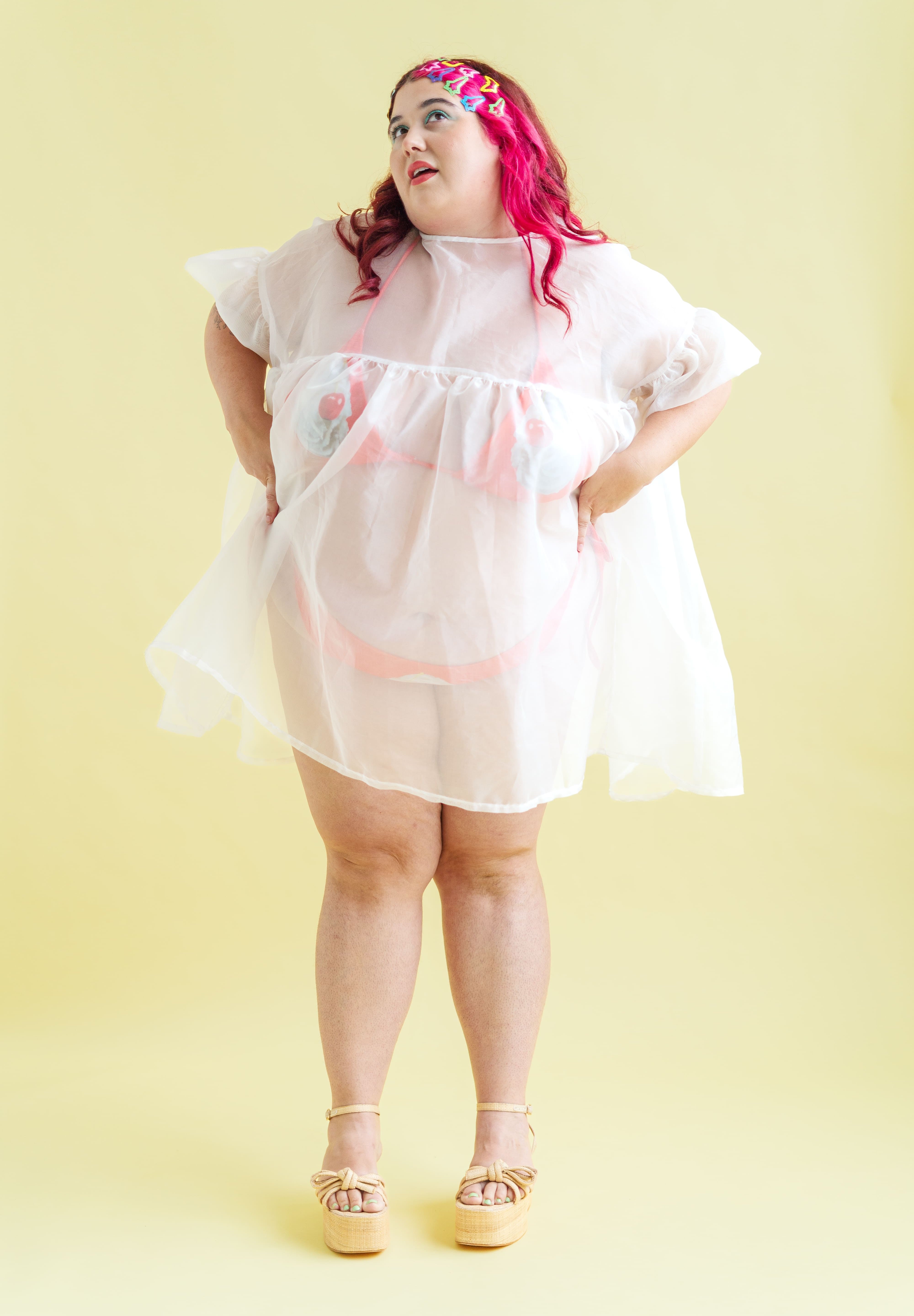 SILK ORGANZA MINI MUSHROOM DRESS