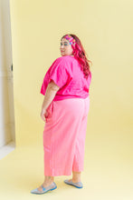 Mid Easy Pant in Bubble Gum Linen (RTS)