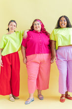 Mid Easy Pant in Bubble Gum Linen (RTS)