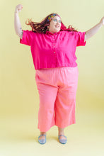 Mid Easy Pant in Bubble Gum Linen (RTS)