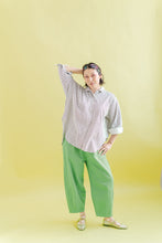 Barrel Pant in Acid Green Twill (RTS)