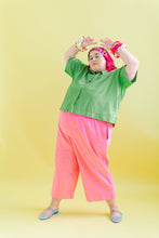 Mid Easy Pant in Bubble Gum Linen (RTS)