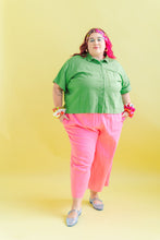 Mid Easy Pant in Bubble Gum Linen (RTS)