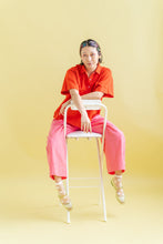 Mid Easy Pant in Bubble Gum Linen (RTS)