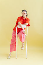 Mid Easy Pant in Bubble Gum Linen (RTS)