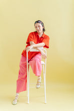 Mid Easy Pant in Bubble Gum Linen (RTS)