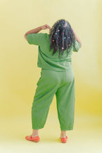 Barrel Pant in Acid Green Twill (RTS)