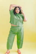 Barrel Pant in Acid Green Twill (RTS)