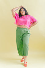Barrel Pant in Acid Green Twill (RTS)