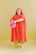 Mushroom Dress in Strawberry Margarita Cotton Poplin (RTS)