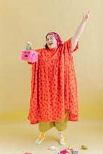 Mushroom Dress in Strawberry Margarita Cotton Poplin (RTS)