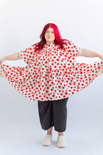 Mushroom Dress in Strawberry Cotton Poplin