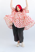 Mushroom Dress in Strawberry Cotton Poplin