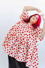 Mushroom Dress in Strawberry Cotton Poplin
