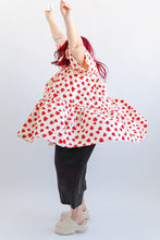 Mushroom Dress in Strawberry Cotton Poplin