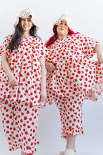 Mushroom Dress in Strawberry Cotton Poplin