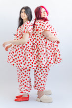 Mushroom Dress in Strawberry Cotton Poplin