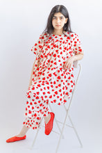Mushroom Dress in Strawberry Cotton Poplin