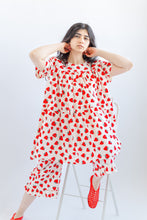 Mushroom Dress in Strawberry Cotton Poplin