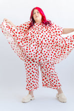 Mushroom Dress in Strawberry Cotton Poplin