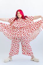 Mushroom Dress in Strawberry Cotton Poplin