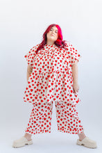 Mushroom Dress in Strawberry Cotton Poplin