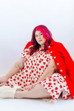 Mushroom Dress in Strawberry Cotton Poplin