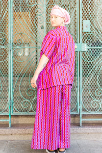 Mid Easy Flare in Wavy Linen
