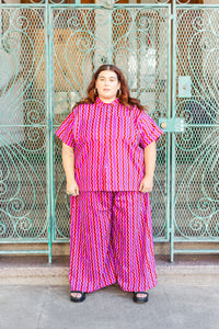 Mid Easy Flare in Wavy Linen