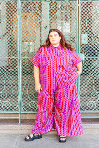 Mid Easy Flare in Wavy Linen