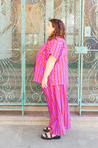 Mid Easy Flare in Wavy Linen