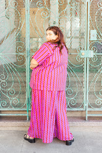 Mid Easy Flare in Wavy Linen