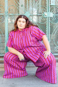 Mid Easy Flare in Wavy Linen