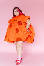 Orange Dot Mini Mushroom Dress