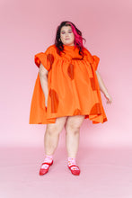 Orange Dot Mini Mushroom Dress