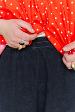 Black Daisy Denim Mid Easy Pant