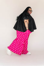 Black Crinkle Mushroom Top