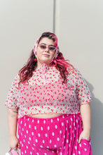 Pink Polka Dot Pleated Flare Pant