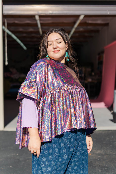 Purple Glitter Gel Pen Mushroom Top