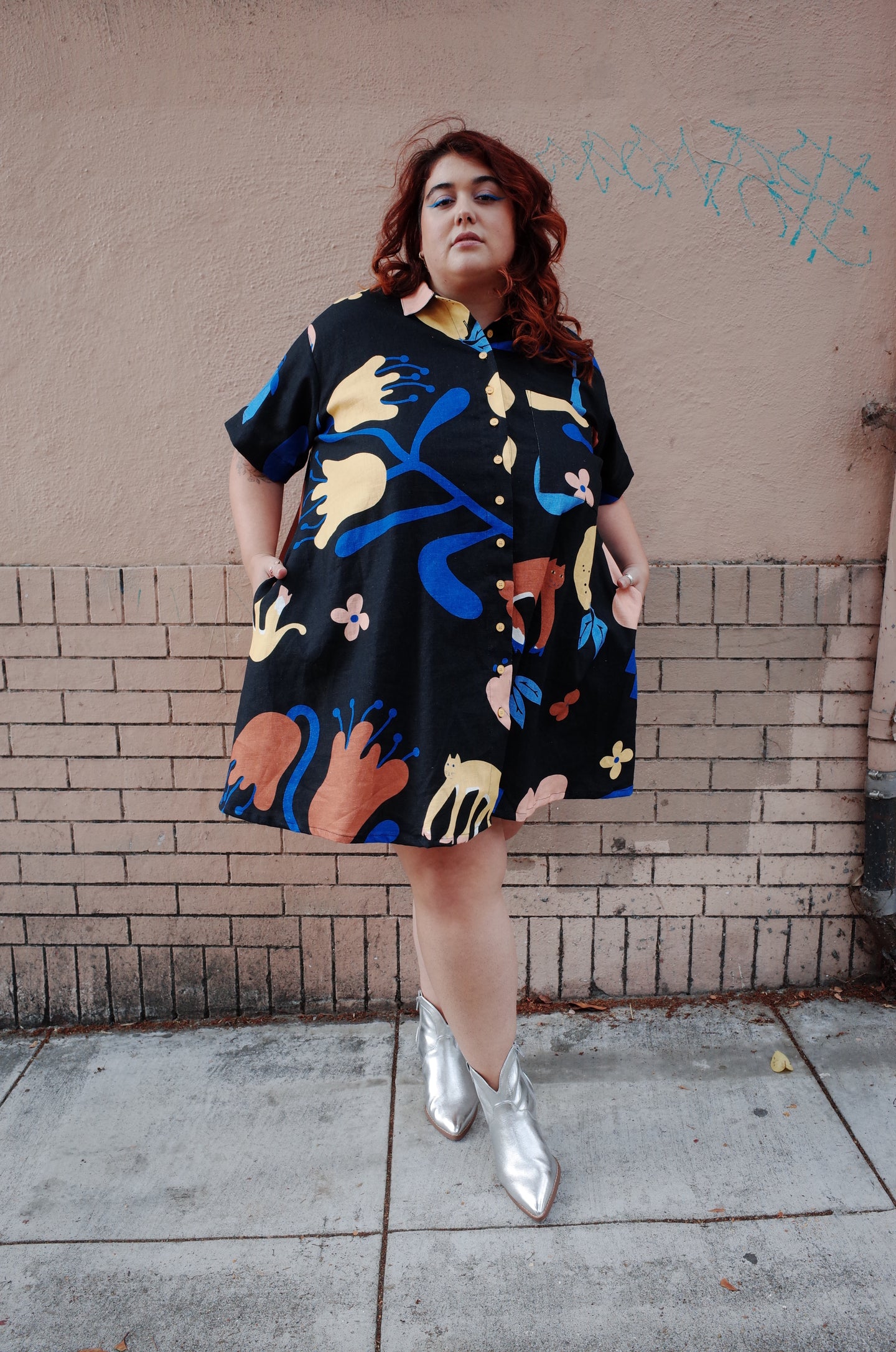 Collared swing on sale dress