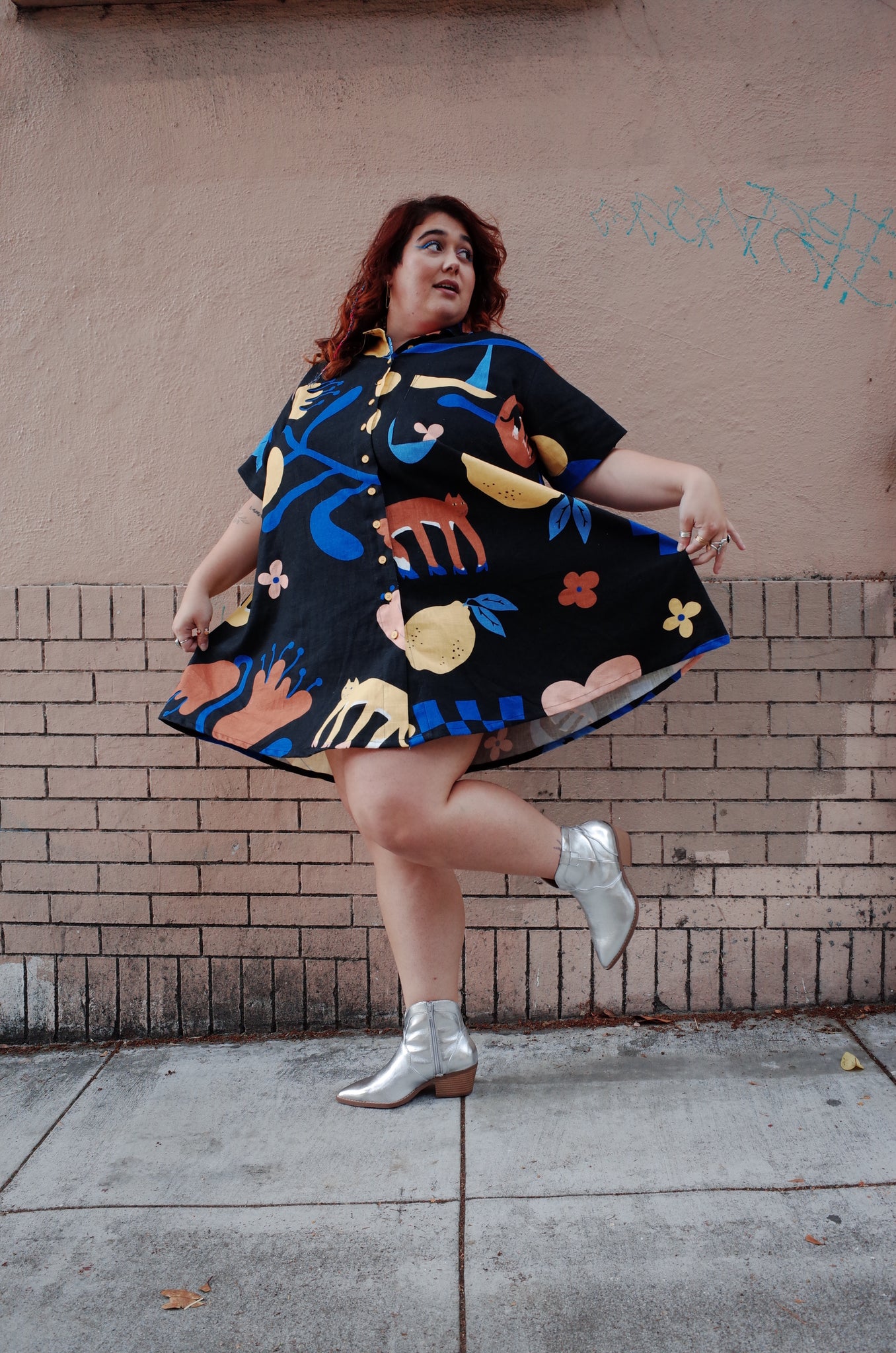 Collared swing dress hotsell