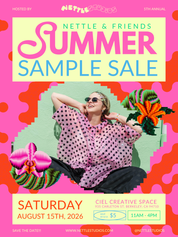 Nettle & Friends Summer Sample Sale - Saturday August 15th, 2026