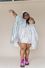 Silver Metallic Mini Mushroom Dress