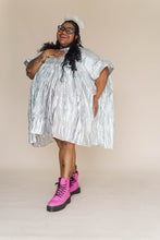Silver Metallic Mini Mushroom Dress