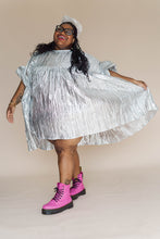 Silver Metallic Mini Mushroom Dress
