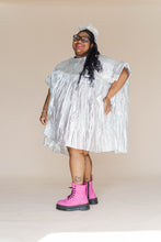 Silver Metallic Mini Mushroom Dress