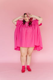 Hot Pink Mini Mushroom Dress